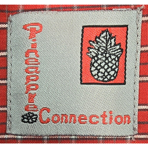 Pineapple Connection Boy's Medium Plaid 100% Cotton Short Sleeve Button Up Shirt - Picture 4 of 7